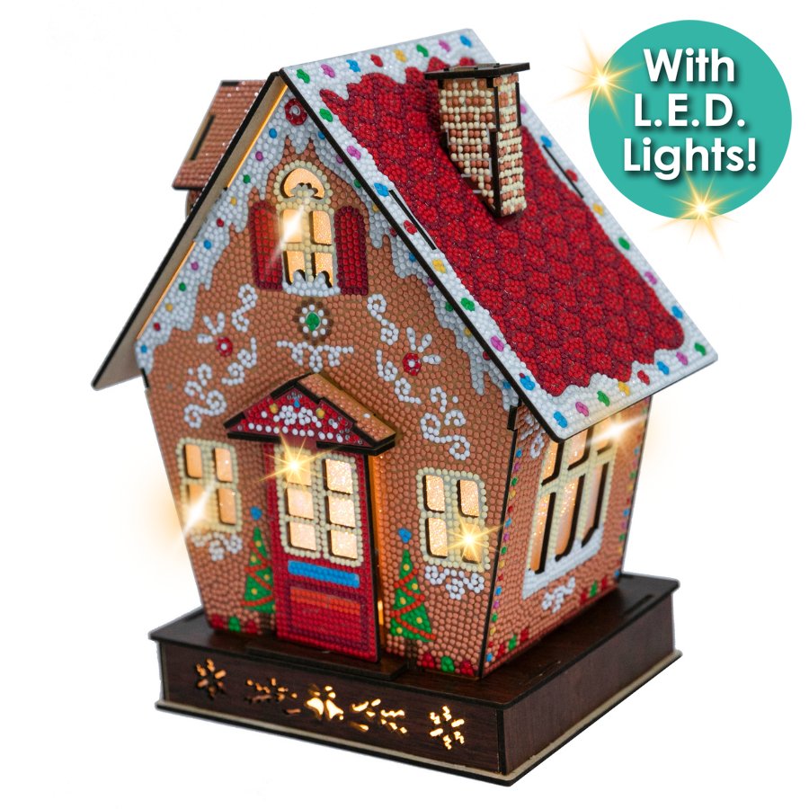 "Gingerbread House" 3D Crystal Art LED Decoration