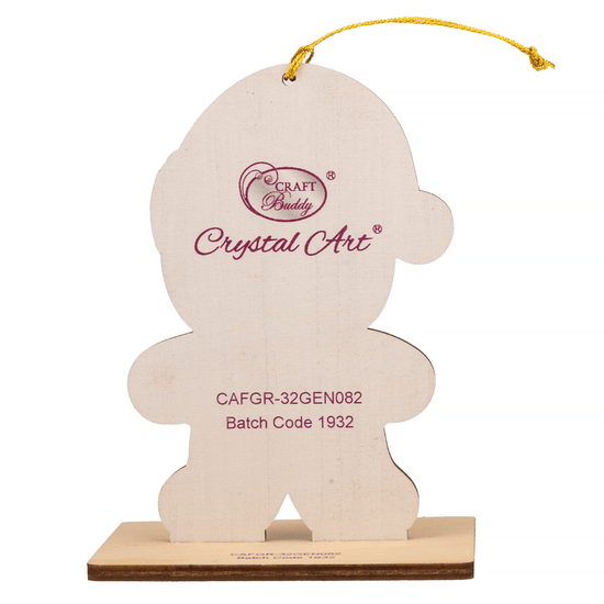 Gingerbread Man Crystal Art Hanging Buddies Decoration back