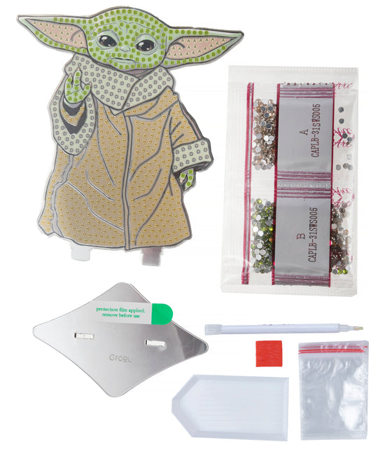 Grogu Crystal Art Mirror Buddies Kit Star Wars 3