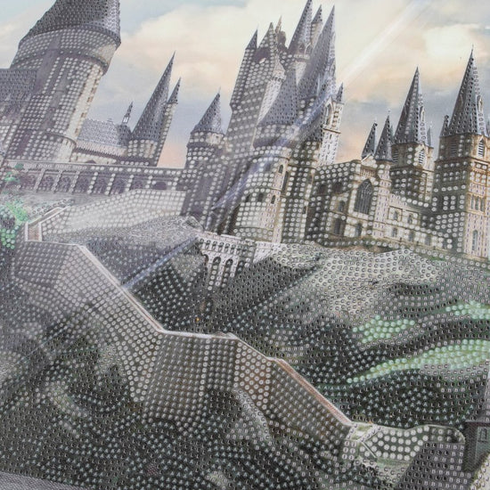 "Hogwarts Castle" Harry Potter Crystal Art Canvas Kit 40x50cm Before