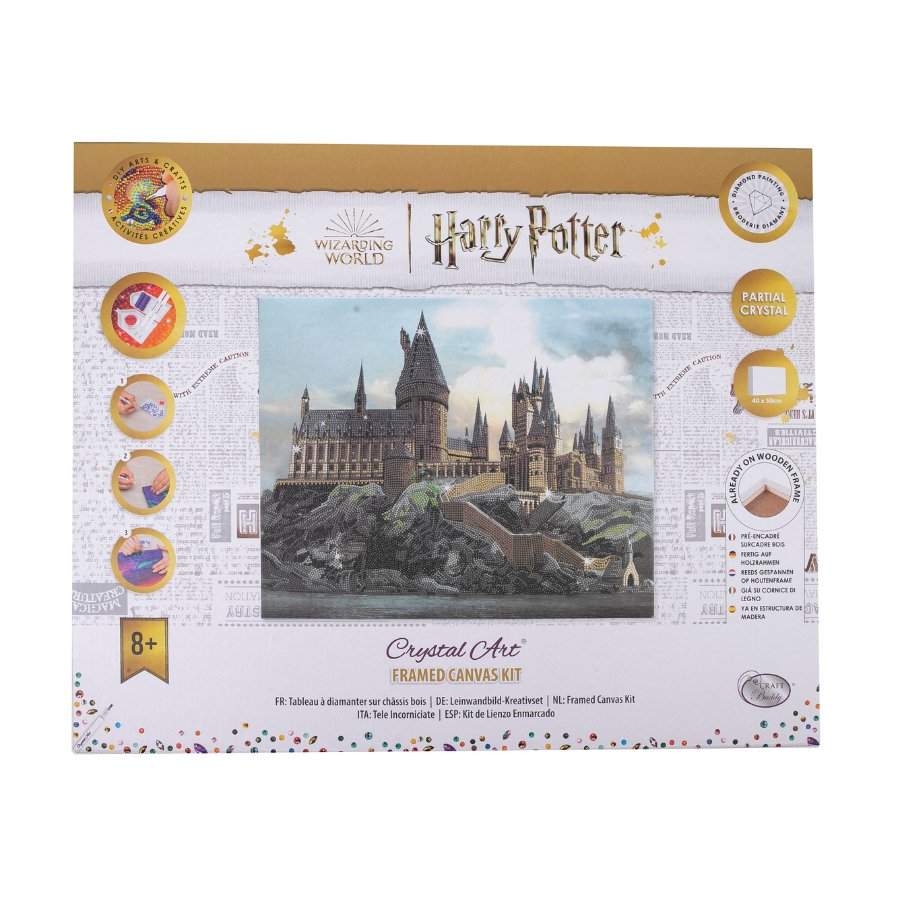 "Hogwarts Castle" Harry Potter Crystal Art Canvas Kit 40x50cm Front Packaging 