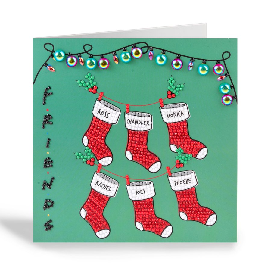 Holiday Cheer Friends Crystal Art Card pack front 2