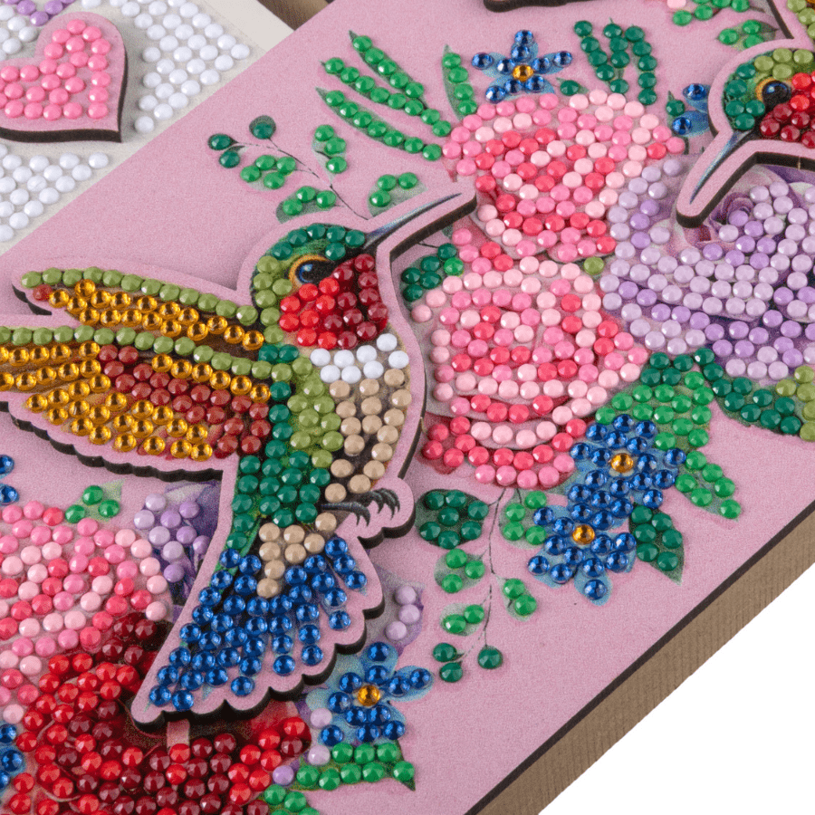 Home Sign Crystal Art Wooden Decoration Kit birds