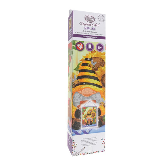 "Honey Bee Gnome" Crystal Art Scroll Front Packaging