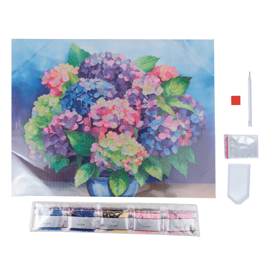 "Floral Set" Crystal Art Canvas Kit 35cmx45cm Set of 2