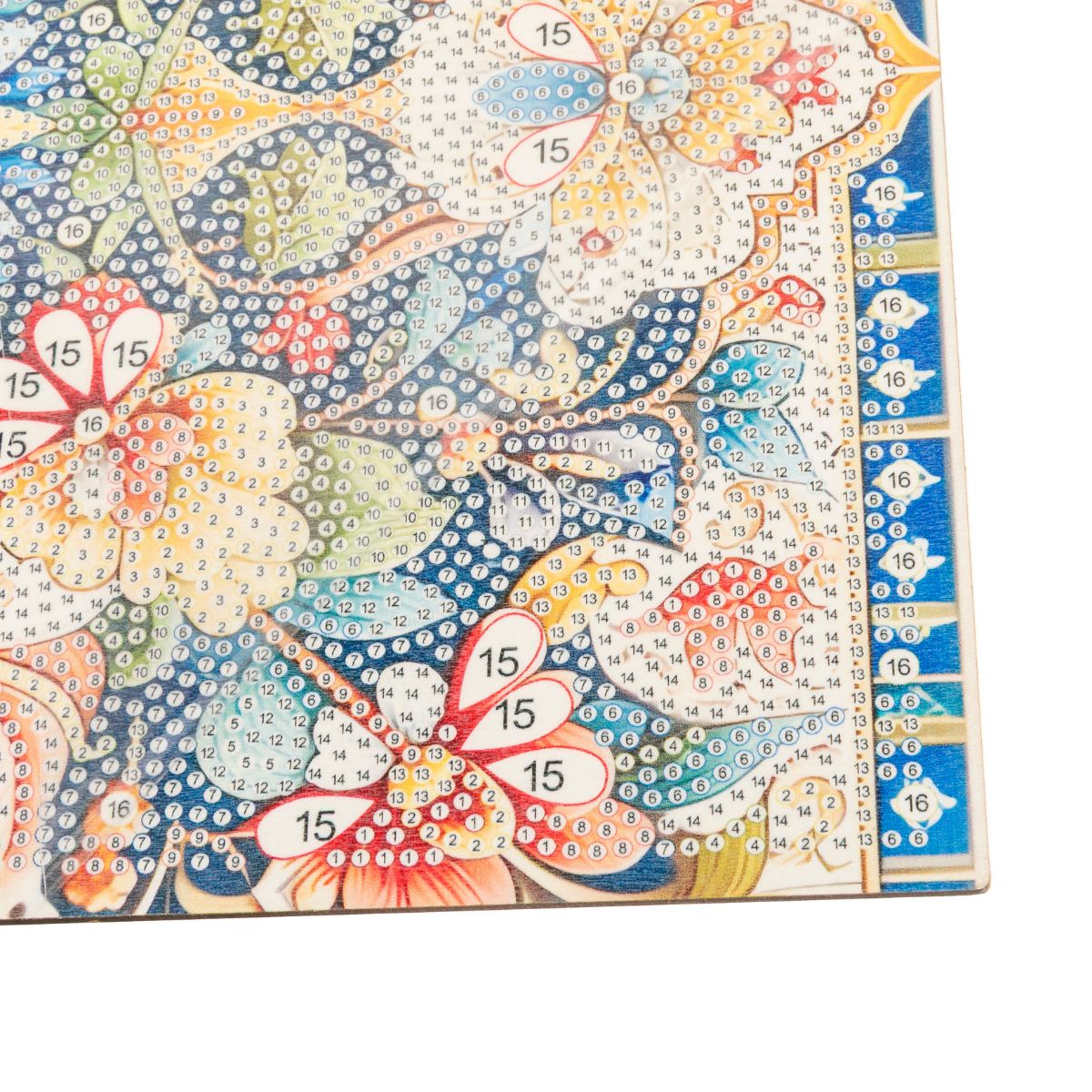 Kaleidoscope diamond art tray set of 2 close-up unfinished