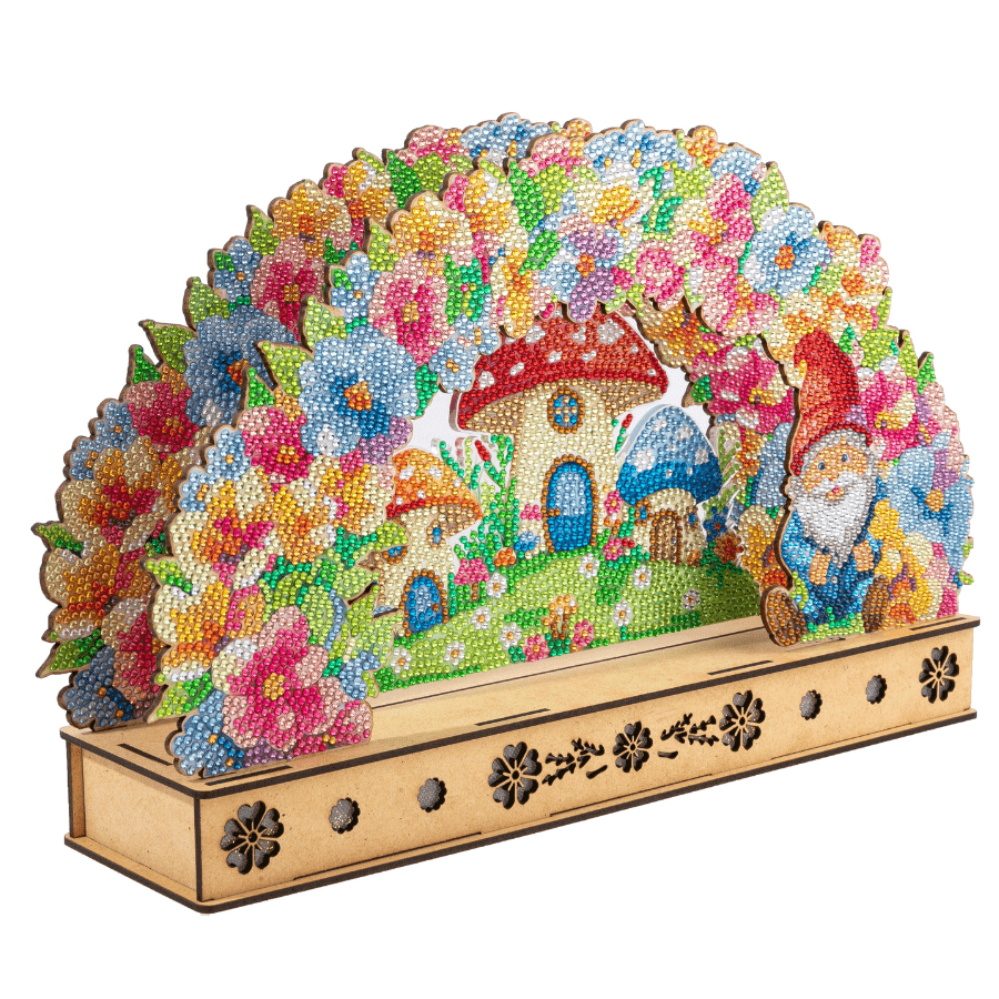 Light Up Floral Burst 3D Crystal Art LED Scene angle