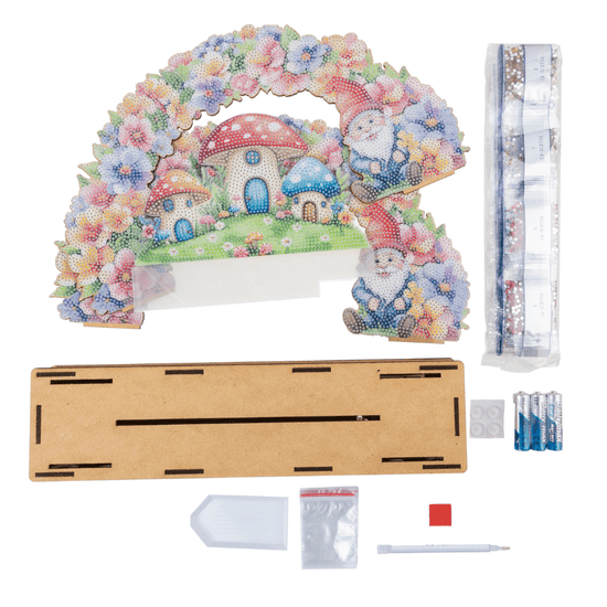 Light Up Floral Burst 3D Crystal Art LED Scene contents