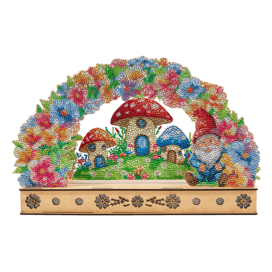 Light Up Floral Burst 3D Crystal Art LED Scene front