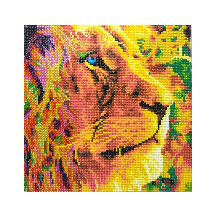 Lions Courage Crystal Art 30x30 Canvas 3