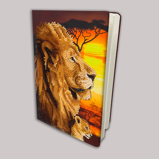 Lions of the Savannah Crystal Art Notebook 