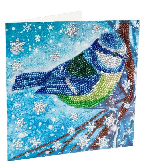 Robin 18 x 18cm Crystal Art Card