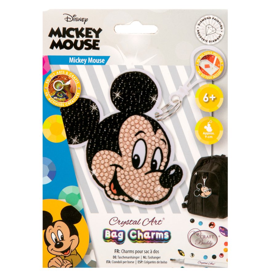 Mickey Mouse Crystal Art Bag Charm 3