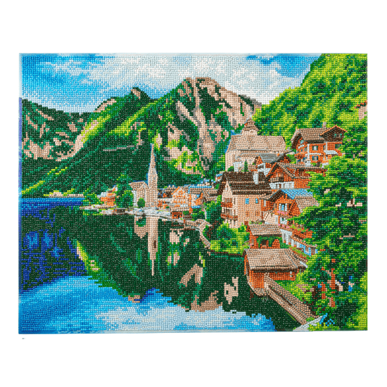 Mountain Village Crystal Art Canvas Kit 40cmx50cm 3