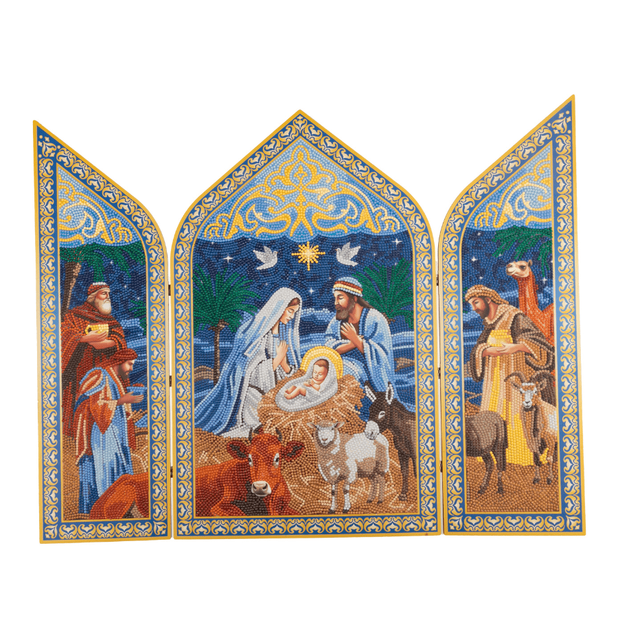 Nativity Crystal Art Fold Out Decoration