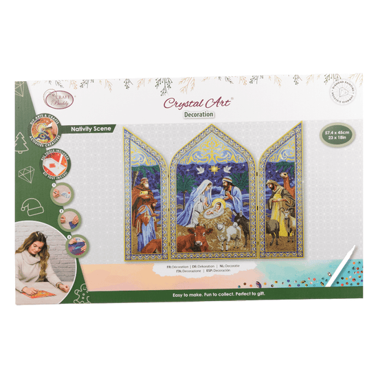 Nativity Crystal Art Fold Out Decoration