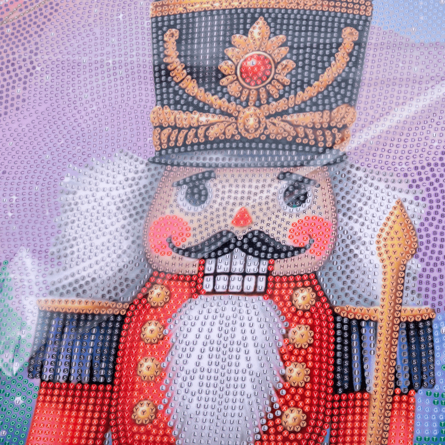Nutcracker Crystal Art Scroll Kit 40x50cm template