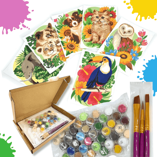 Paint By Numbers Greeting Card Set 6Cards 4