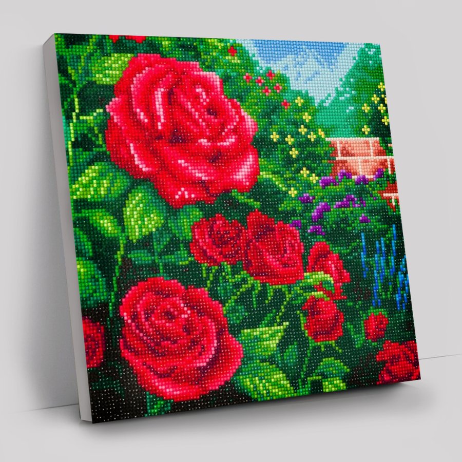 Perfect Red Rose crystal Art Kit 30x30cm