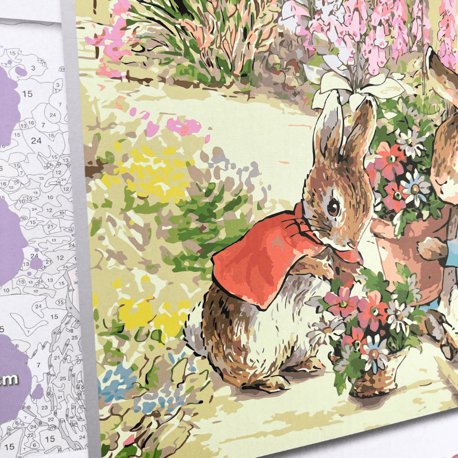 Peter Rabbit Flopsy 30x40cm Paint By Numb3rs Canvas closeup