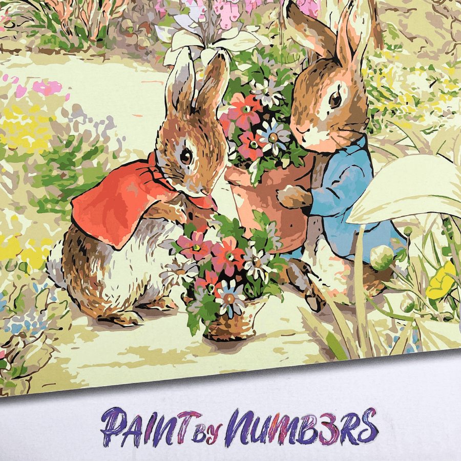 Peter Rabbit Flopsy 30x40cm Paint By Numb3rs Canvas logo