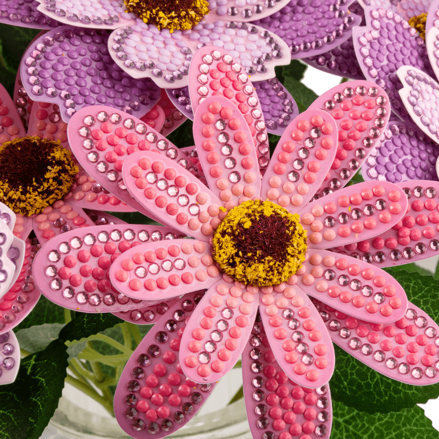 Pink Lilac Crystal Art 3D Flower Kit 5