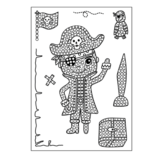 Pirate Adventure Crystal Art A6 Stamp Set 1