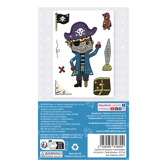 Pirate Adventure Crystal Art A6 Stamp Set 3