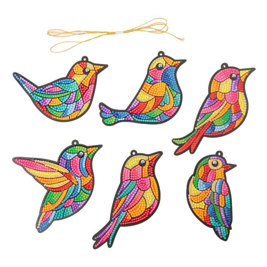 Rainbow Birds Crystal Art Hanging Decorations Kit 5