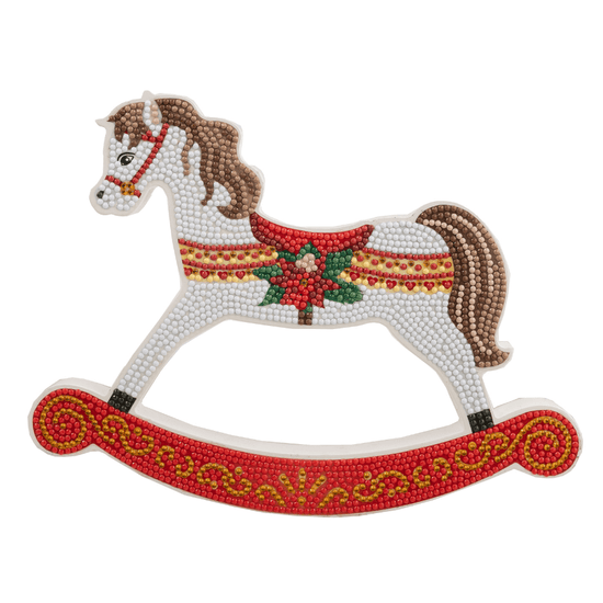 Rocking Horse Crystal Art Wooden Decoration Kit