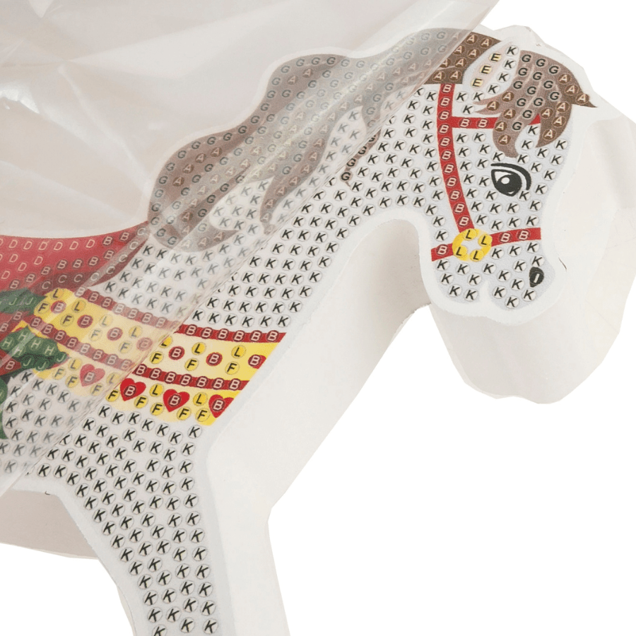 Rocking Horse Crystal Art Wooden Decoration Kit