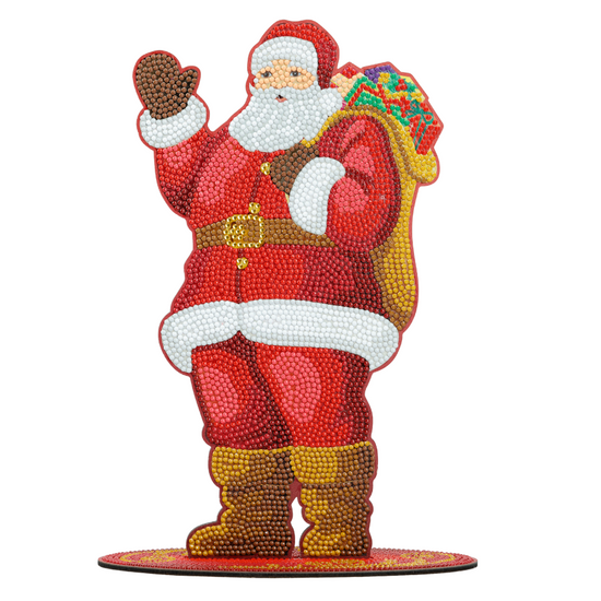 Santa Crystal Art Wooden Decoration 5