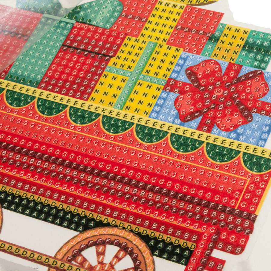 Santa's Train Crystal Art Wooden Decoration Kit