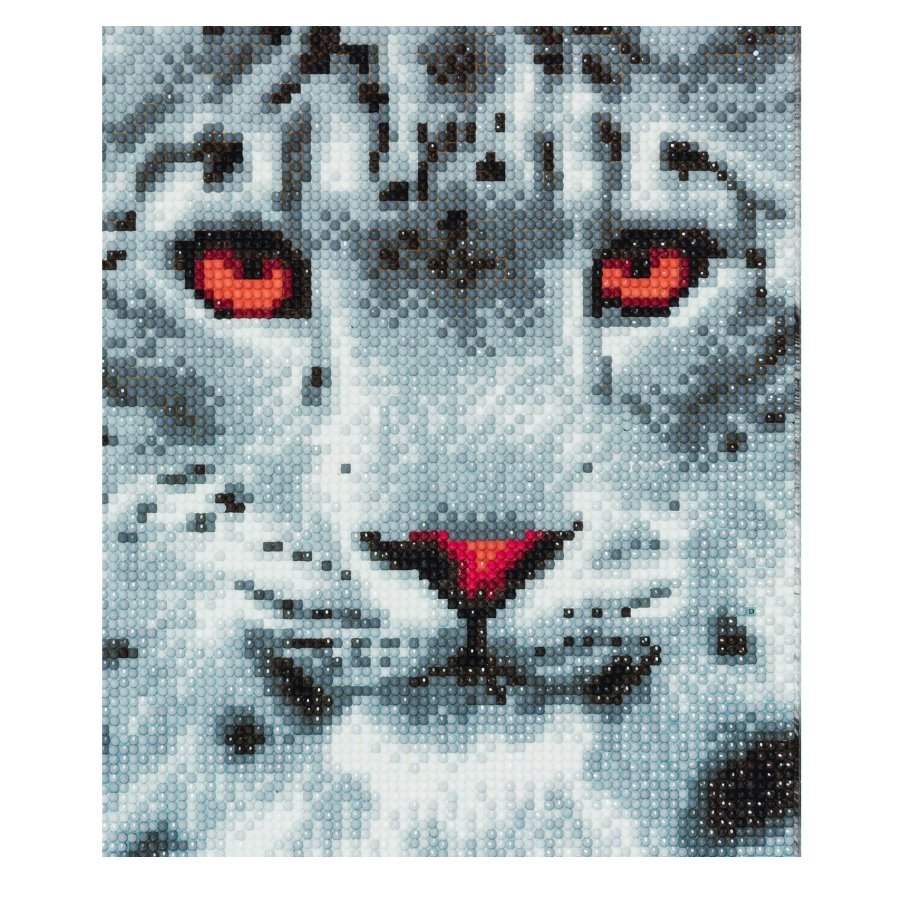 Snow Leopard Picture Frame Crystal Art White 4