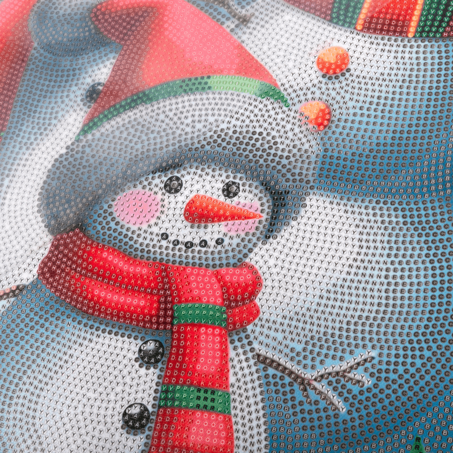 SnowmanFamily Crystal Art Canvas Kit 40x50 3