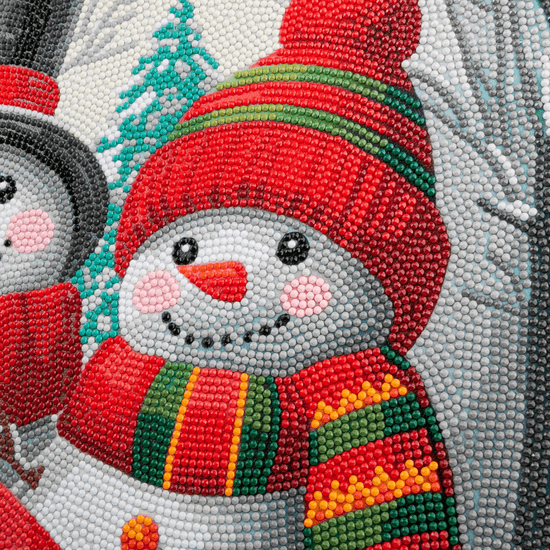 SnowmanFamily Crystal Art Canvas Kit 40x50 7