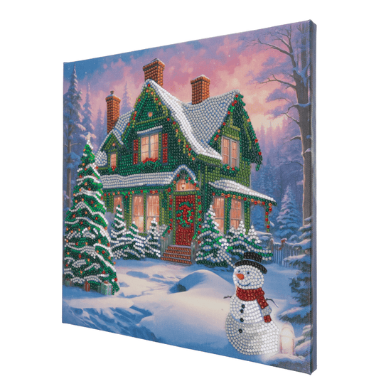 Snowy Paradise Crystal Art Canvas Kit 30x30 1