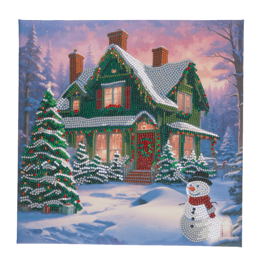 Snowy Paradise Crystal Art Canvas Kit 30x30 2