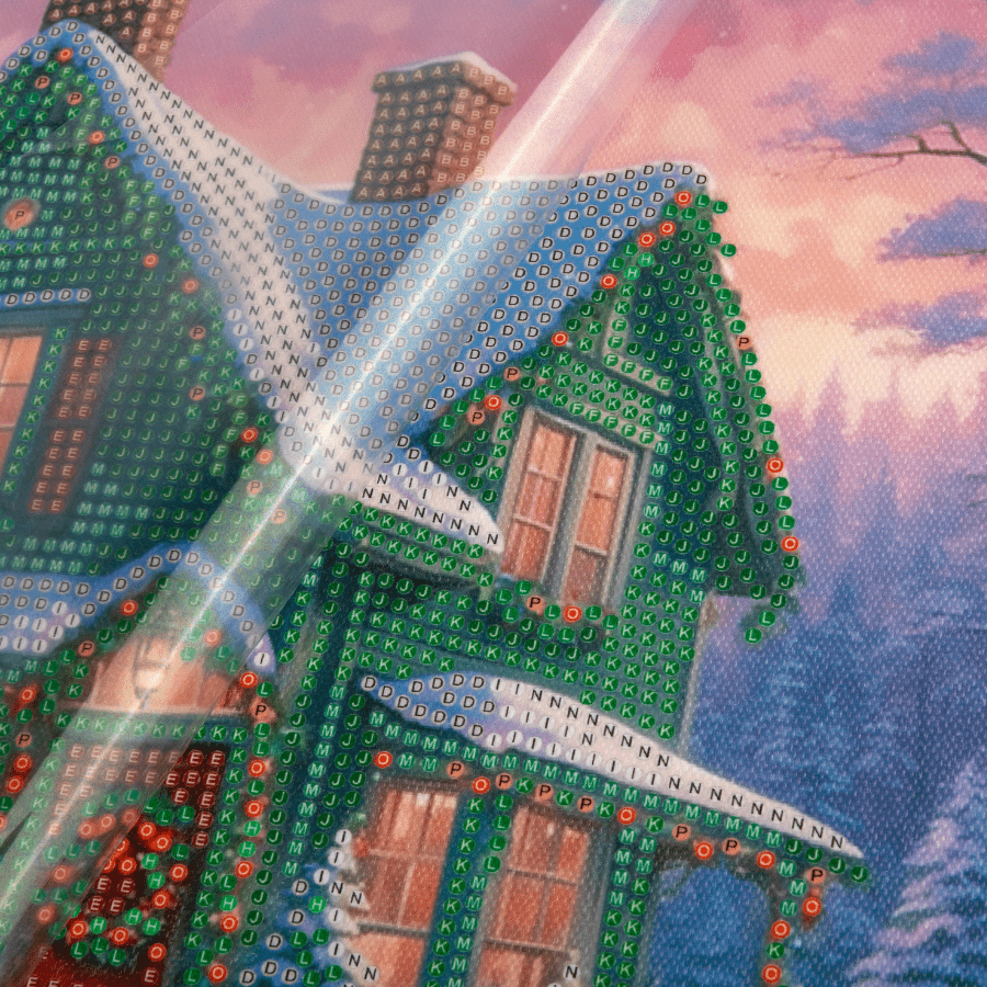 Snowy Paradise Crystal Art Canvas Kit 30x30 3
