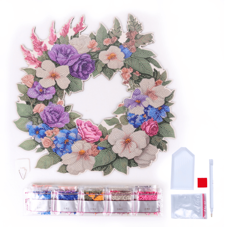 Spring Crystal Art Wreath Kit 4