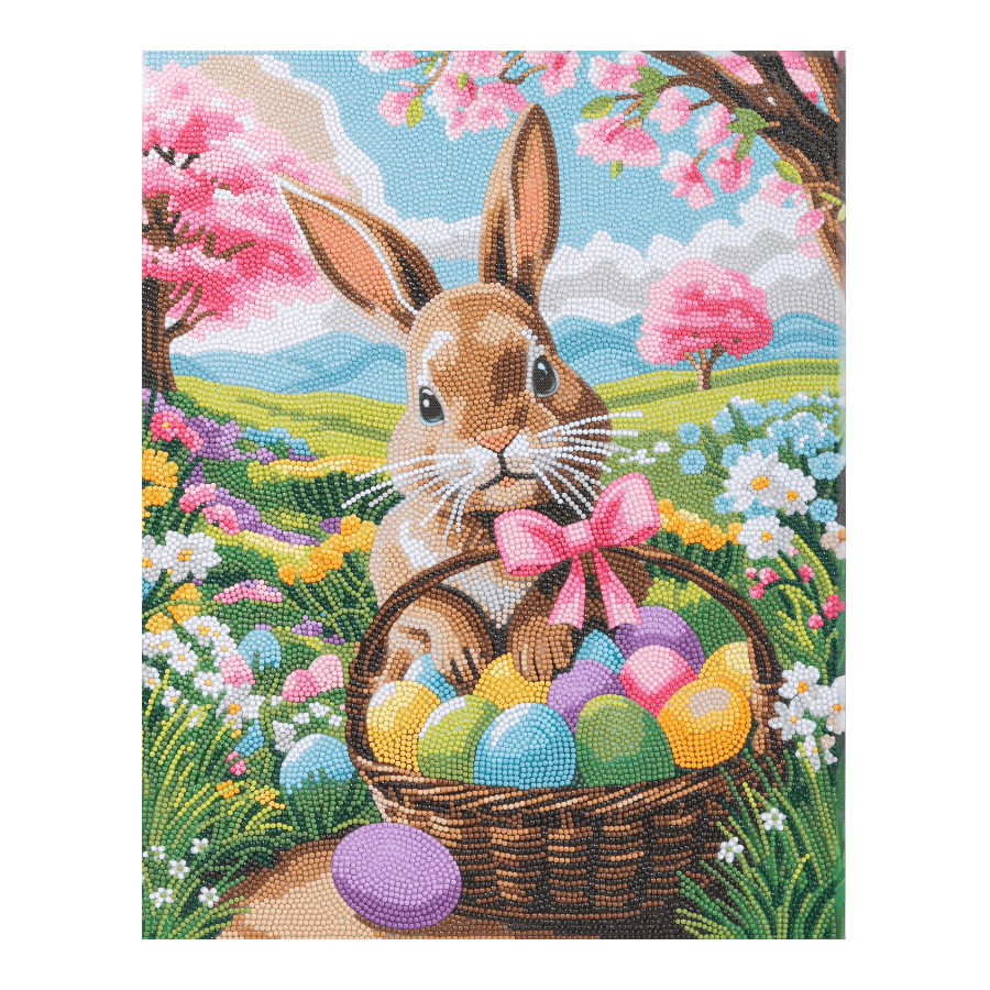 Spring rabbit Crystal Art Canvas Kit 35x45 complete