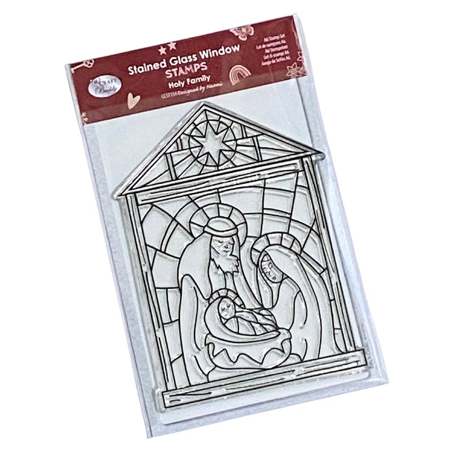 Stained Glass A6 Stamp Set Holy Family pack front