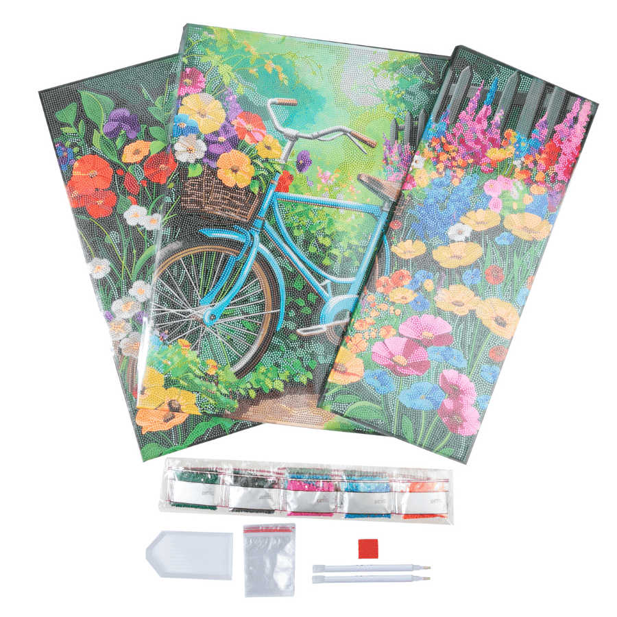 Summer Stroll Crystal Art Canvas Triptych 1