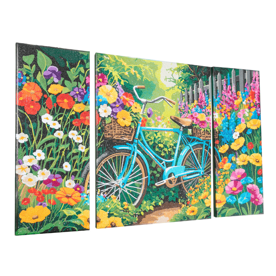 Summer Stroll Crystal Art Canvas Triptych 3