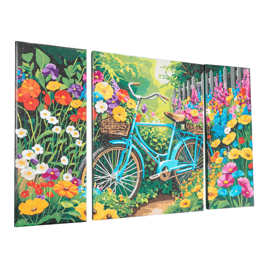 Summer Stroll Crystal Art Canvas Triptych 3