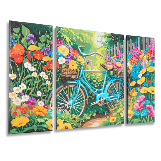 Summer Stroll Crystal Art Canvas Triptych 6