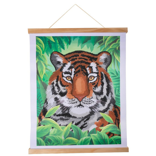 "Tiger" Crystal Art Scroll Front