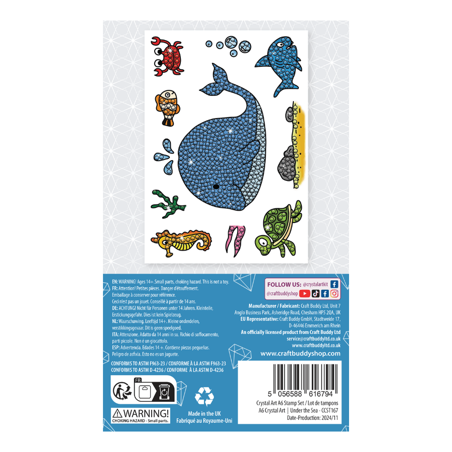 Under The Sea Crystal Art A6 Stamp Set 8