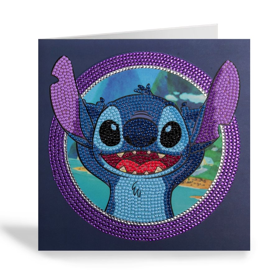 "Stitch" Disney Crystal Art Card