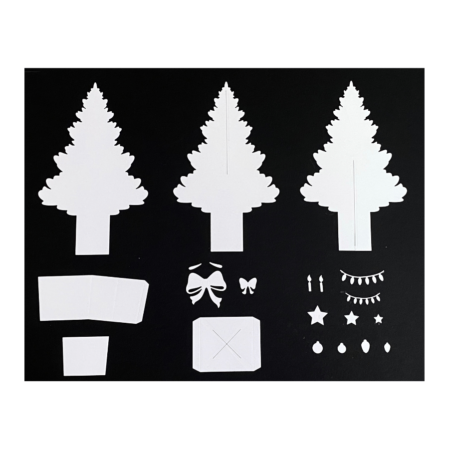 Craft Buddy '3D Joyful Christmas Tree' Card Die Set 14 x Piece